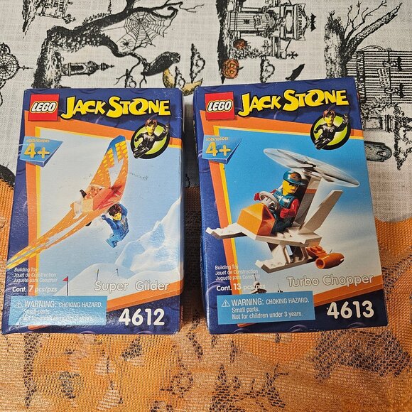 LEGO Jack Stone Super Glider 4612 Turbo Chopper 4613 Vehicle Sets Crewman - Picture 1 of 12